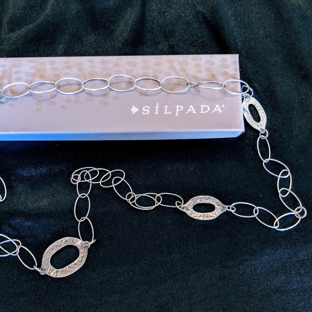 Silpada Silver Oval Chain Link Necklace N1506